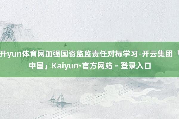 开yun体育网加强国资监监责任对标学习-开云集团「中国」Kaiyun·官方网站 - 登录入口