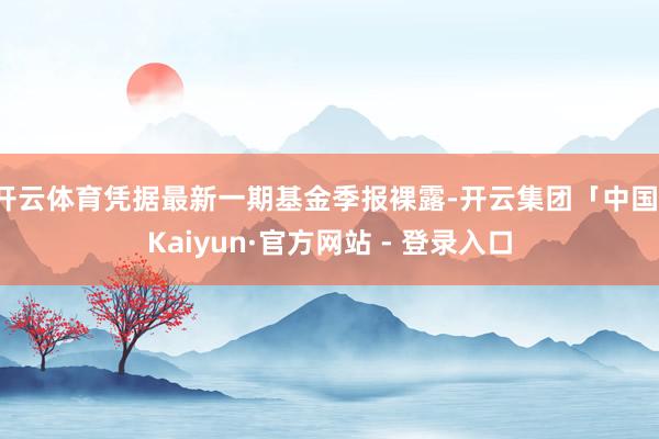 开云体育凭据最新一期基金季报裸露-开云集团「中国」Kaiyun·官方网站 - 登录入口