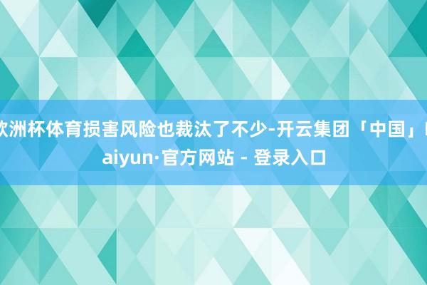 欧洲杯体育损害风险也裁汰了不少-开云集团「中国」Kaiyun·官方网站 - 登录入口