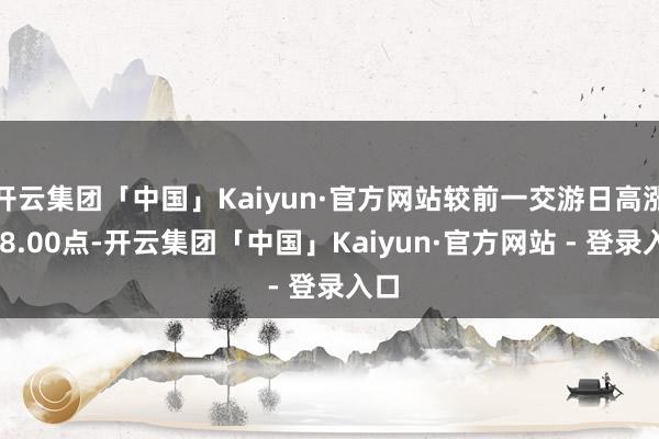 开云集团「中国」Kaiyun·官方网站较前一交游日高涨248.00点-开云集团「中国」Kaiyun·官方网站 - 登录入口
