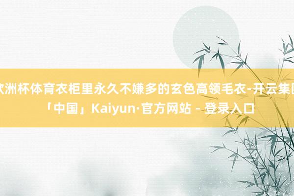 欧洲杯体育衣柜里永久不嫌多的玄色高领毛衣-开云集团「中国」Kaiyun·官方网站 - 登录入口