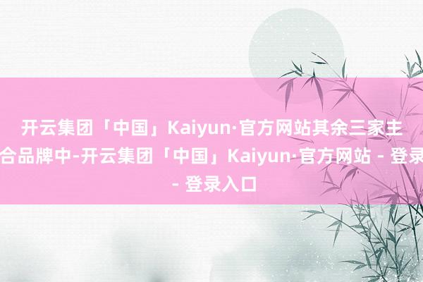 开云集团「中国」Kaiyun·官方网站　　其余三家主流联合品牌中-开云集团「中国」Kaiyun·官方网站 - 登录入口