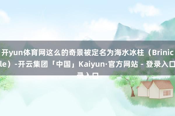 开yun体育网这么的奇景被定名为海水冰柱（Brinicle）-开云集团「中国」Kaiyun·官方网站 - 登录入口