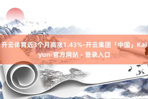 开云体育近3个月高涨1.43%-开云集团「中国」Kaiyun·官方网站 - 登录入口