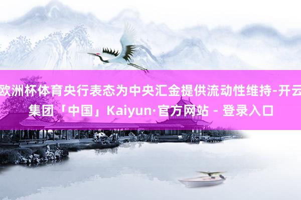 欧洲杯体育央行表态为中央汇金提供流动性维持-开云集团「中国」Kaiyun·官方网站 - 登录入口