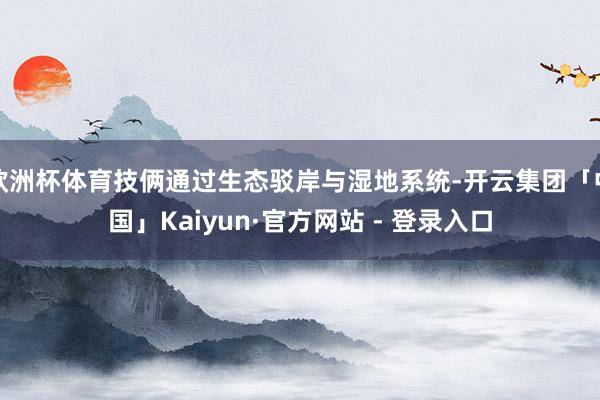 欧洲杯体育技俩通过生态驳岸与湿地系统-开云集团「中国」Kaiyun·官方网站 - 登录入口