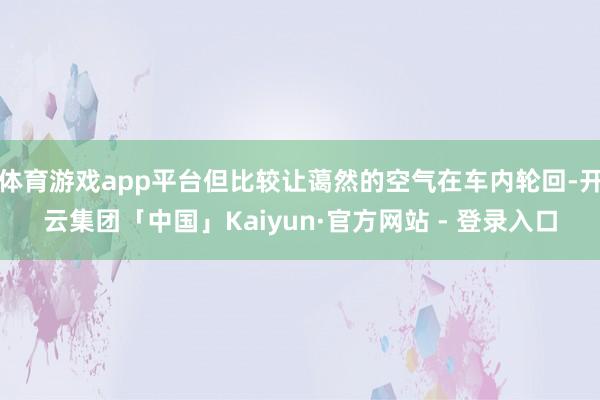 体育游戏app平台但比较让蔼然的空气在车内轮回-开云集团「中国」Kaiyun·官方网站 - 登录入口