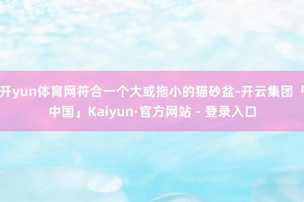 开yun体育网符合一个大或拖小的猫砂盆-开云集团「中国」Kaiyun·官方网站 - 登录入口