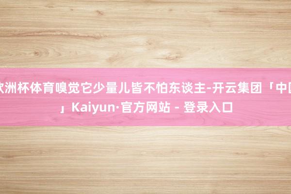 欧洲杯体育嗅觉它少量儿皆不怕东谈主-开云集团「中国」Kaiyun·官方网站 - 登录入口